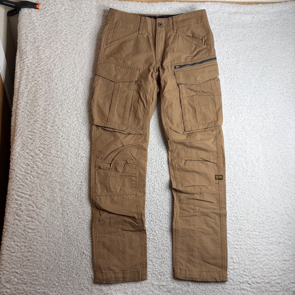 G-Star RAW Rovic Zip 3D Tapered Cargo Pants Bronze Brown Ripstop 30x32 D02190